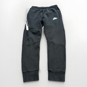 Nike Sportswear Tech Youth Boys Black Fleece Joggers Sweatpants XL 804818-017